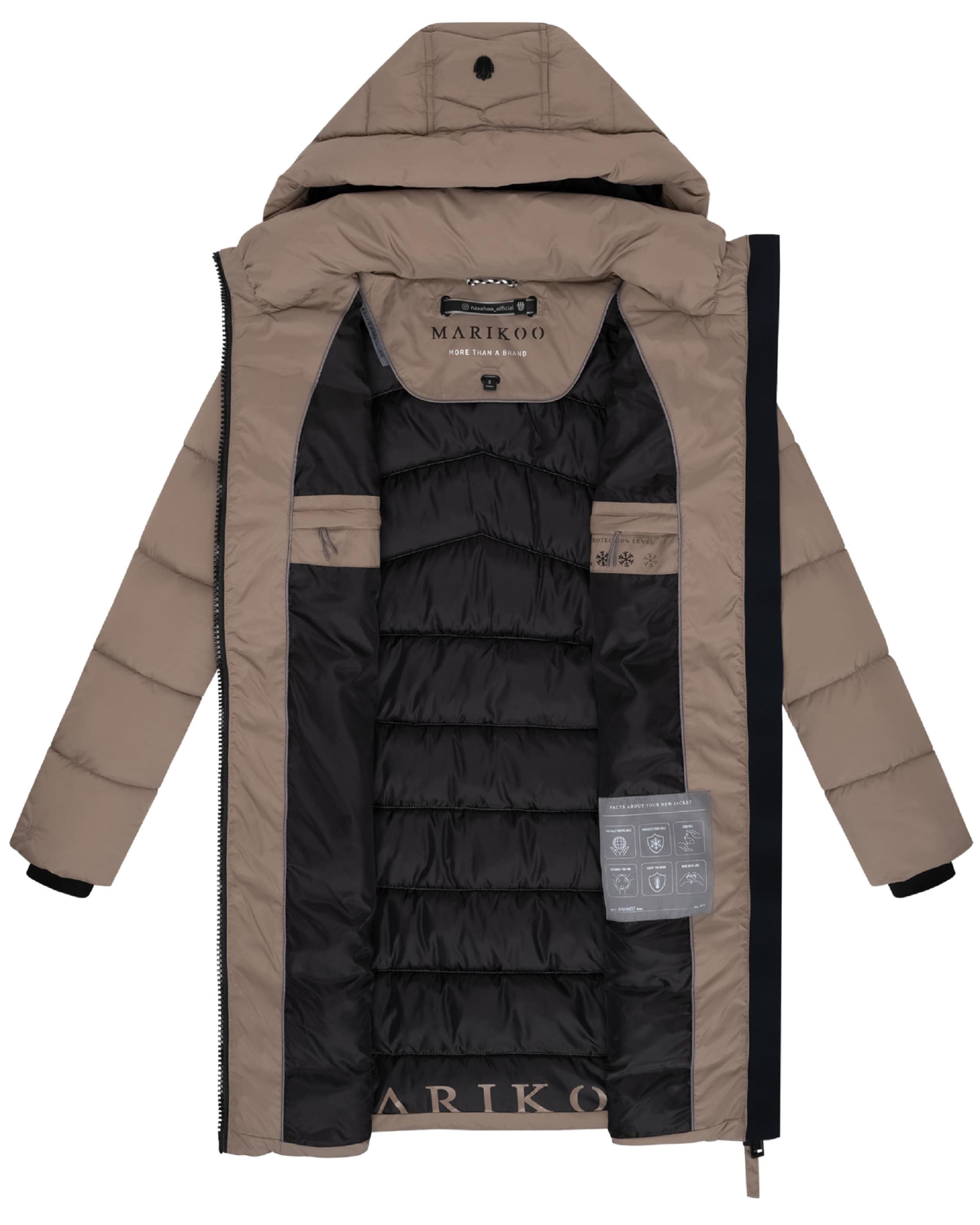 MARIKOO Płaszcz zimowy 'Kaltnäschen 16' w kolorze szary