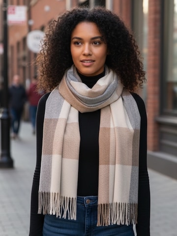Kumixi Scarf 'Fransen' in Beige