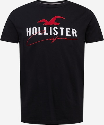 HOLLISTER Tričko – černá: přední strana