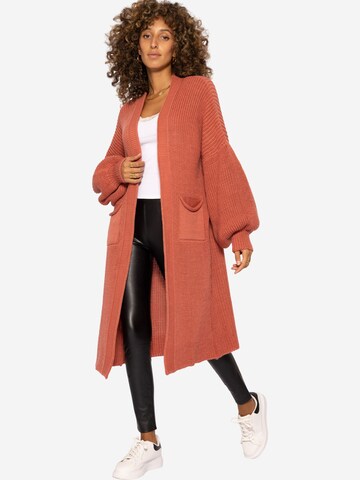 Cardigan oversize SASSYCLASSY en orange : devant