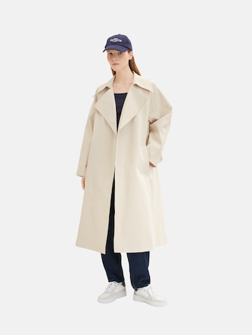 TOM TAILOR DENIM Between-seasons coat in Beige: front