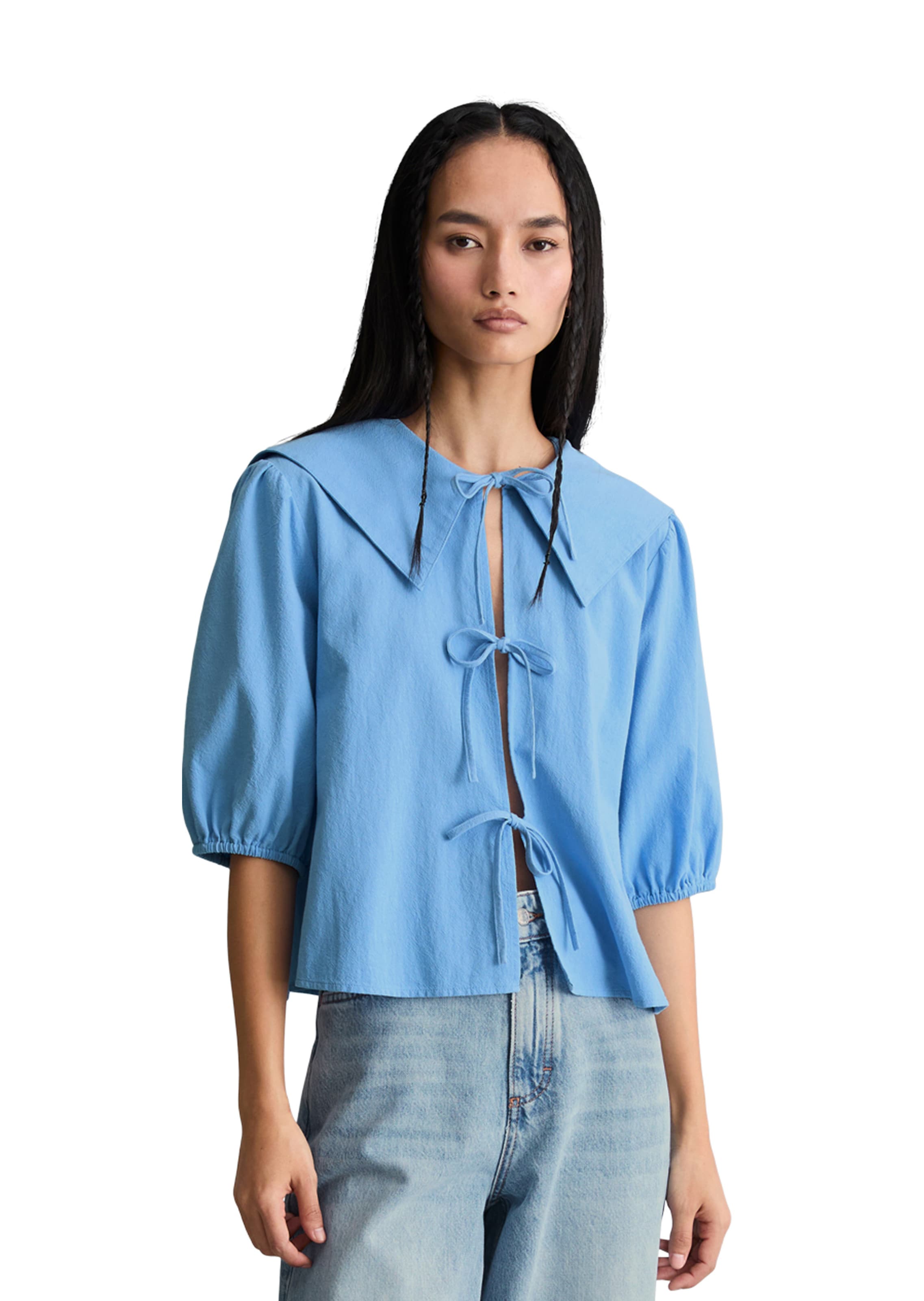 Marc O'Polo DENIM Blouse in Blue: front