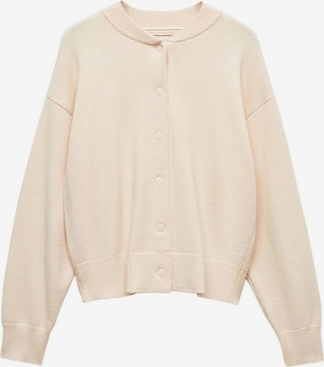 MANGO Knit Cardigan 'Nora' in Beige: front