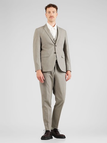 Coupe slim Costume 'LIAM' SELECTED HOMME en beige : devant