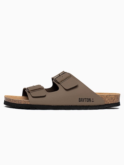 Bayton Pantolette 'Atlas' i mörkbrun / svart, Produktvy