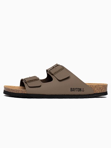 Bayton Pantoletter 'Atlas' i brun: forside