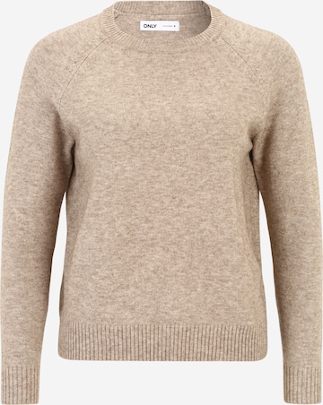 Only Petite Sweater 'LESLY KINGS' in Beige: front