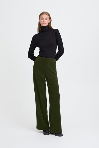 ICHI Wide leg Trousers 'IHKATE ' in Green