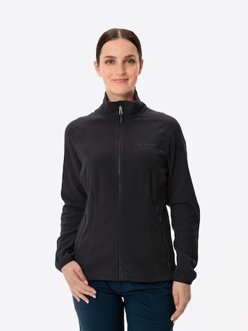 VAUDE Athletic Fleece Jacket 'Rosemoor' in Black: front