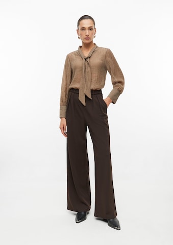 Wide Leg Pantalon à pince s.Oliver en marron
