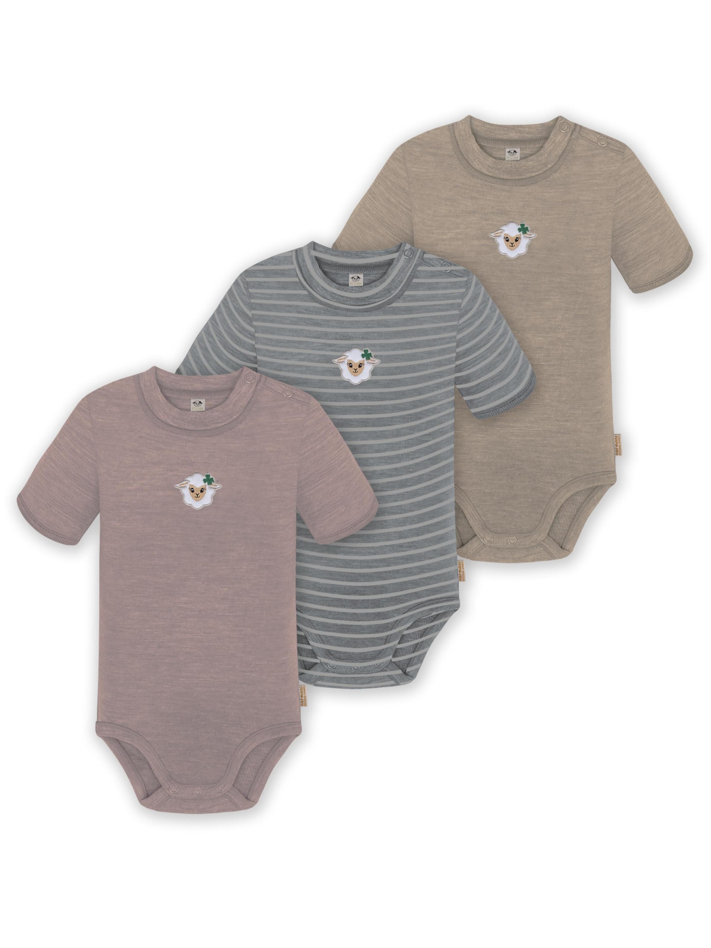 Barboteuse / body normani en beige : devant