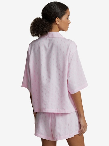 Polo Ralph Lauren Pyjama ' Short Sleeve PJ Set - Jacquard Polo Player ' in Pink