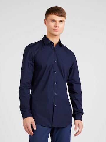 HUGO Red Slim fit Button Up Shirt 'Jenno' in Blue: front
