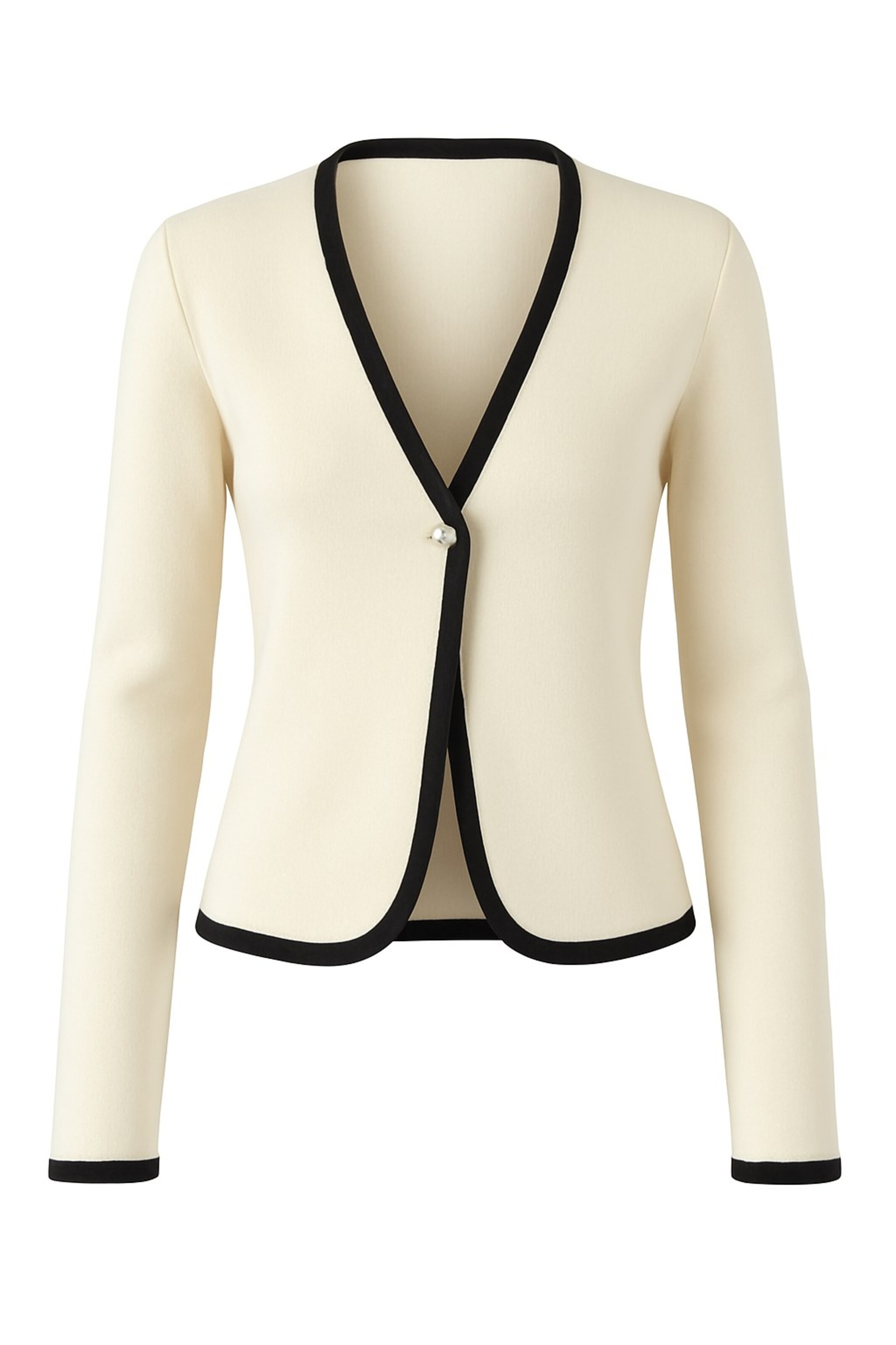WOMAN VISION Gebreid vest in Beige: voorkant
