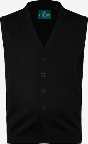 Boston Park Gebreid vest in Zwart: voorkant
