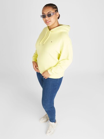 Tommy Hilfiger Curve - Sweatshirt em amarelo