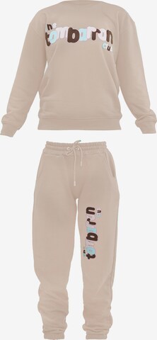 Tom Barron Sweatsuit in Beige: front