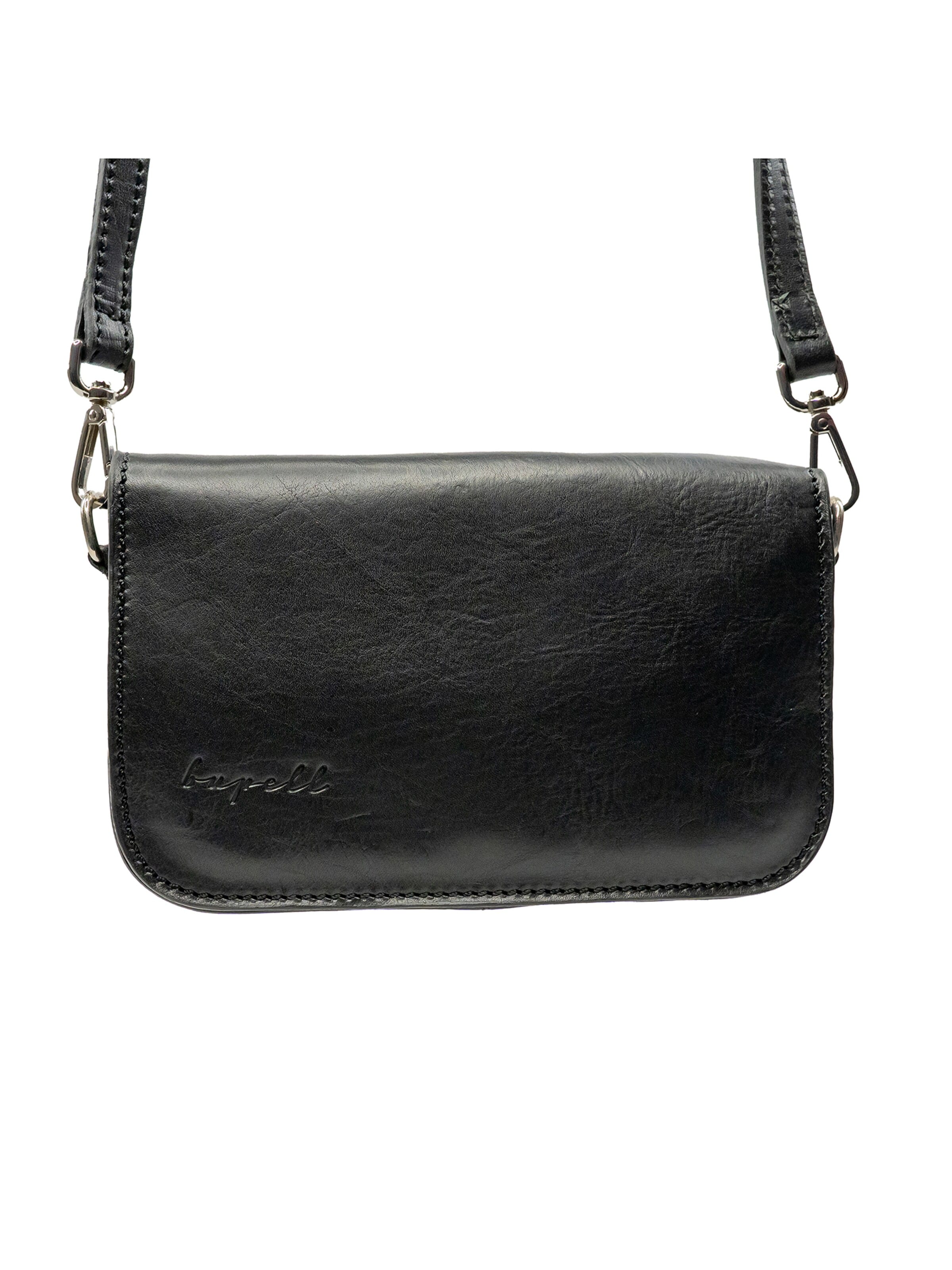 bupell Schultertasche 'Cinzia'‌‌‌‌‌‌‌‌ in Schwarz: Vorderseite