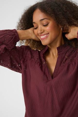Cream Blouse 'Liselin' in Rood