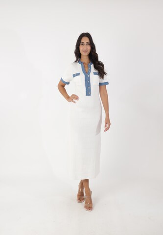 Elara Strickkleid in Weiß