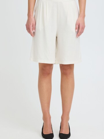 regular Pantaloni ' OXNInna Linen Mix Bermuda ' di Oxmo in bianco