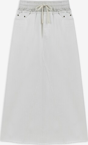 Twist Skirt in White: front