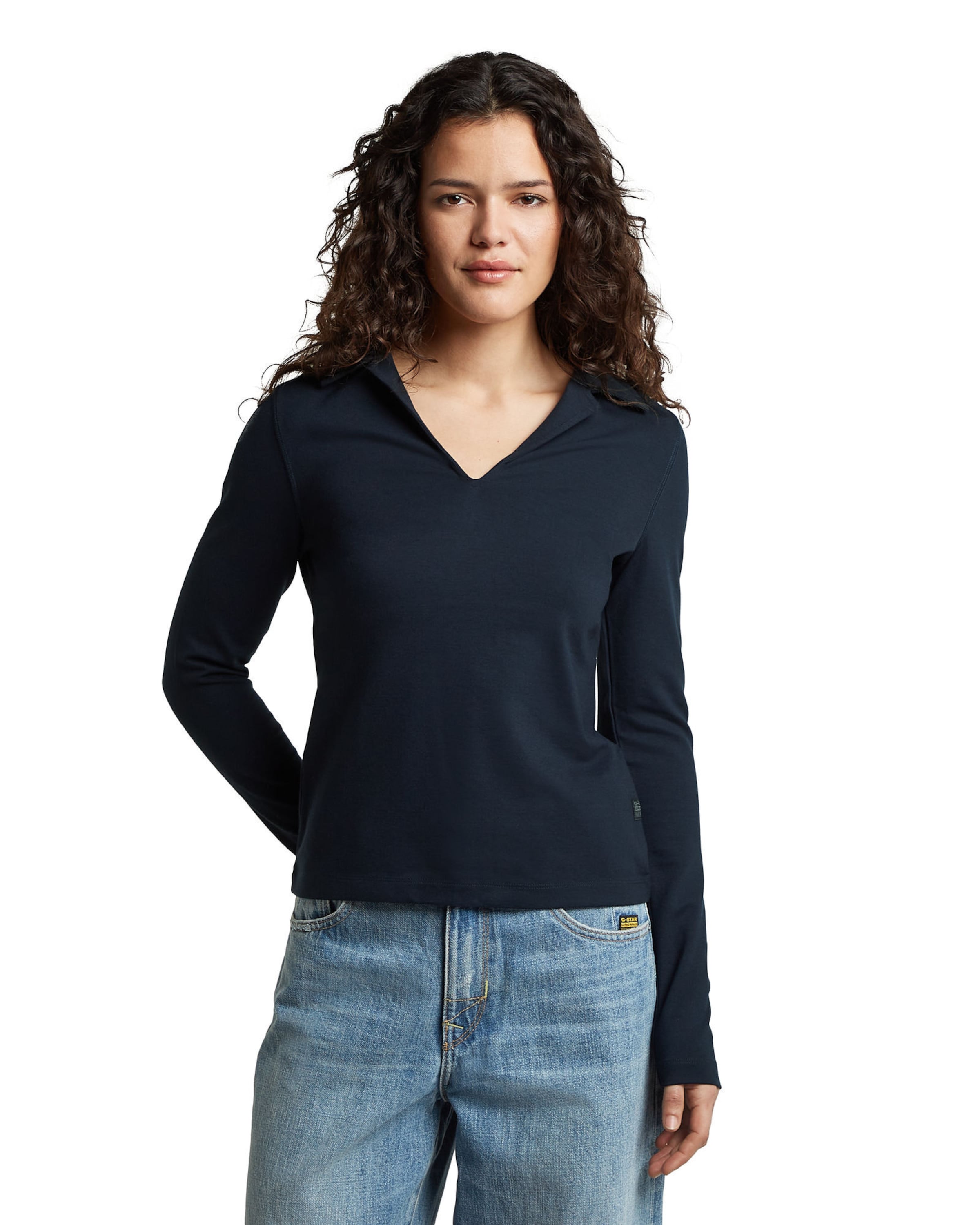 T-shirt 'Soft Sculpt Slim T-Shirt' G-STAR en bleu : devant