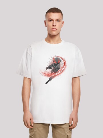 T-Shirt 'DC Comics Aquaman Black Manta Flash' F4NT4STIC en blanc : devant