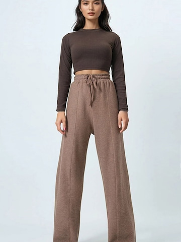 Wide Leg Pantalon Trend Alaçatı Stili en marron