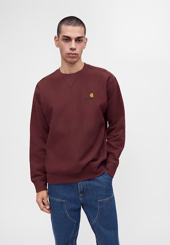 Carhartt WIP Sweatshirt 'American Script' in Rot