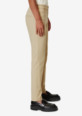 Marc O'Polo Slim fit Trousers 'Tiva' in Beige