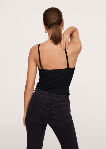 MANGO Knitted Top 'Salto' in Black