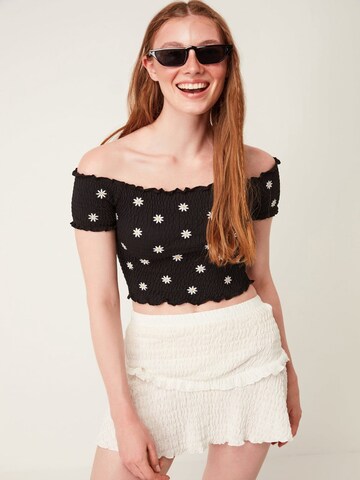No Matter What Blouse body in Zwart: voorkant