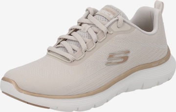 SKECHERS Veterschoen in Beige: voorkant