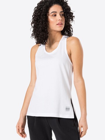Superdry Sports Top in White: front
