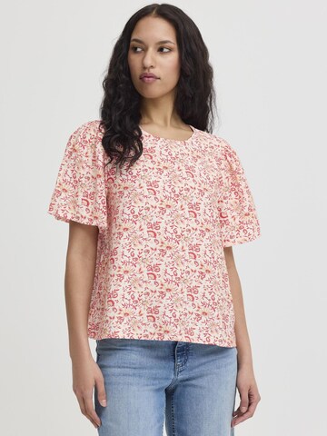 Camicia da donna 'HARPER' di ICHI in rosso: frontale