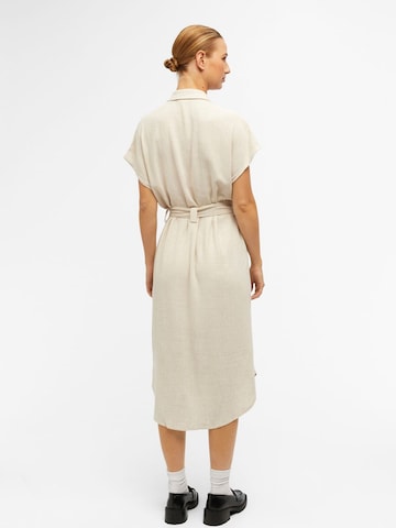 OBJECT Shirt Dress 'Sanne' in Beige