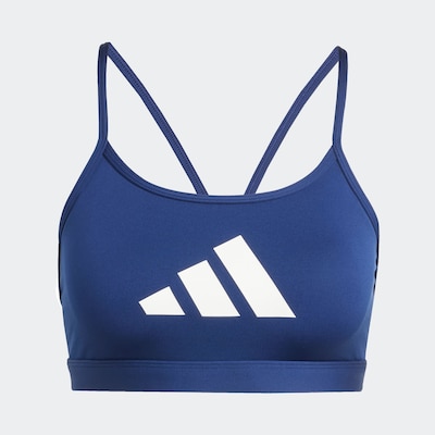 ADIDAS PERFORMANCE Sports bra 'Aeroreact' in Dark blue / White, Item view
