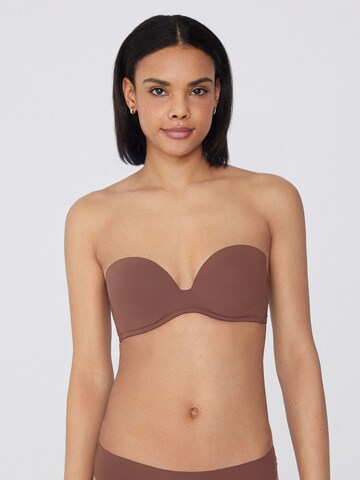 Tezenis Bandeau Bra 'New York' in Brown: front