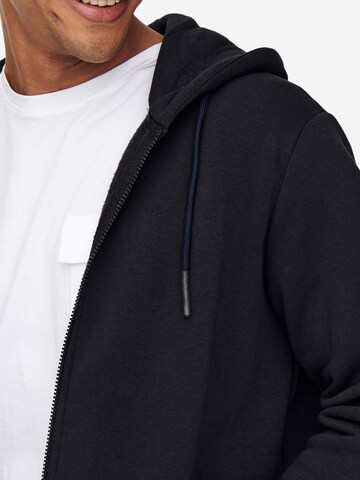 Only & Sons Regular fit Ζακέτα φούτερ 'ONSCeres' σε μπλε