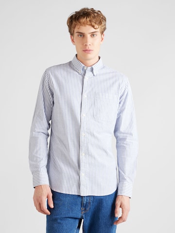 JACK & JONES Regular fit Button Up Shirt 'BROOK' in Blue: front
