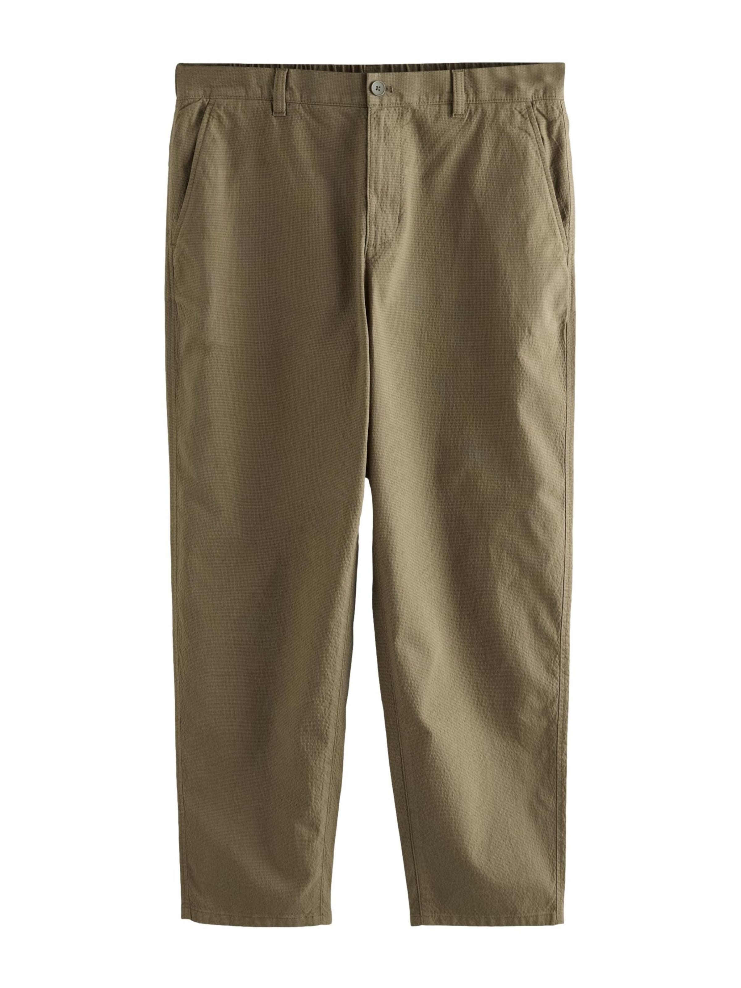 Next Tapered Trousers in Green: front