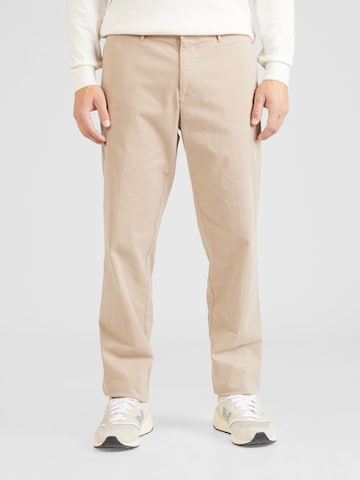 BOSS - regular Pantalón chino 'Crigan3-D' en beige: frente