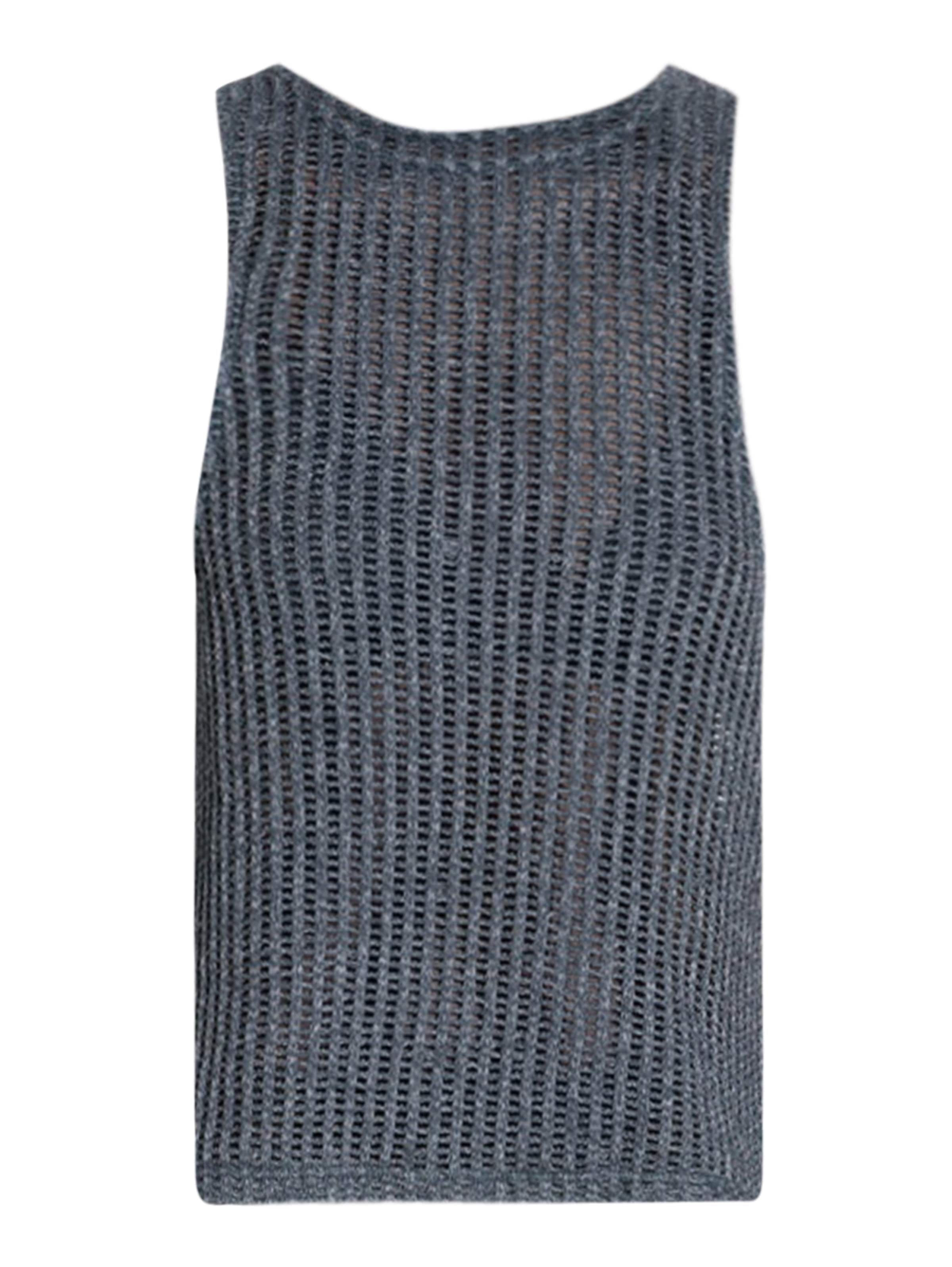 No Matter What Top in Grau: Vorderseite