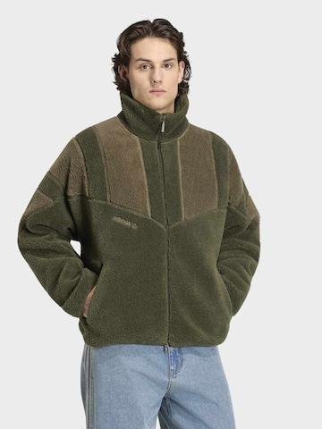 Giacca di pile 'Adicolor' di ADIDAS ORIGINALS in verde: frontale
