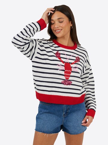 BRAVE SOUL Trui 'Lobster' in Wit: voorkant