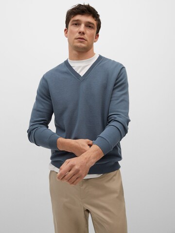 Pull-over 'Tenv' MANGO MAN en bleu : devant