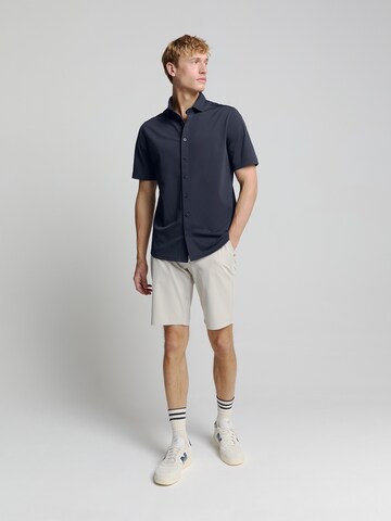 No Excess Regular Fit Hemd in Blau