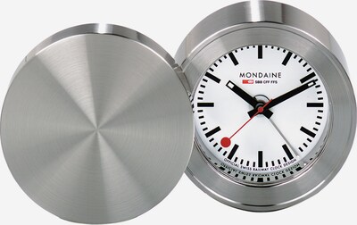 Mondaine Wecker in rot / schwarz / silber / weiß, Produktansicht