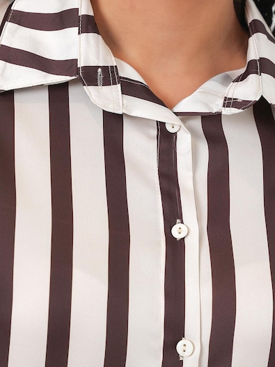 Bigdart Blusa em M em castanho / branco, Vista do artigo